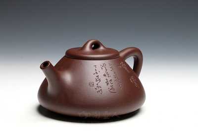 子冶石瓢紫砂壶 工艺与艺术的完美结合